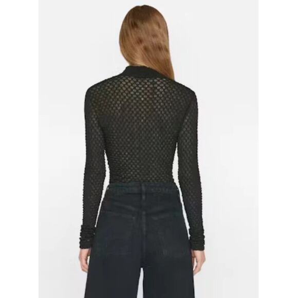 Frame Mesh turtleneck nwt black XS - Picture 3 of 7